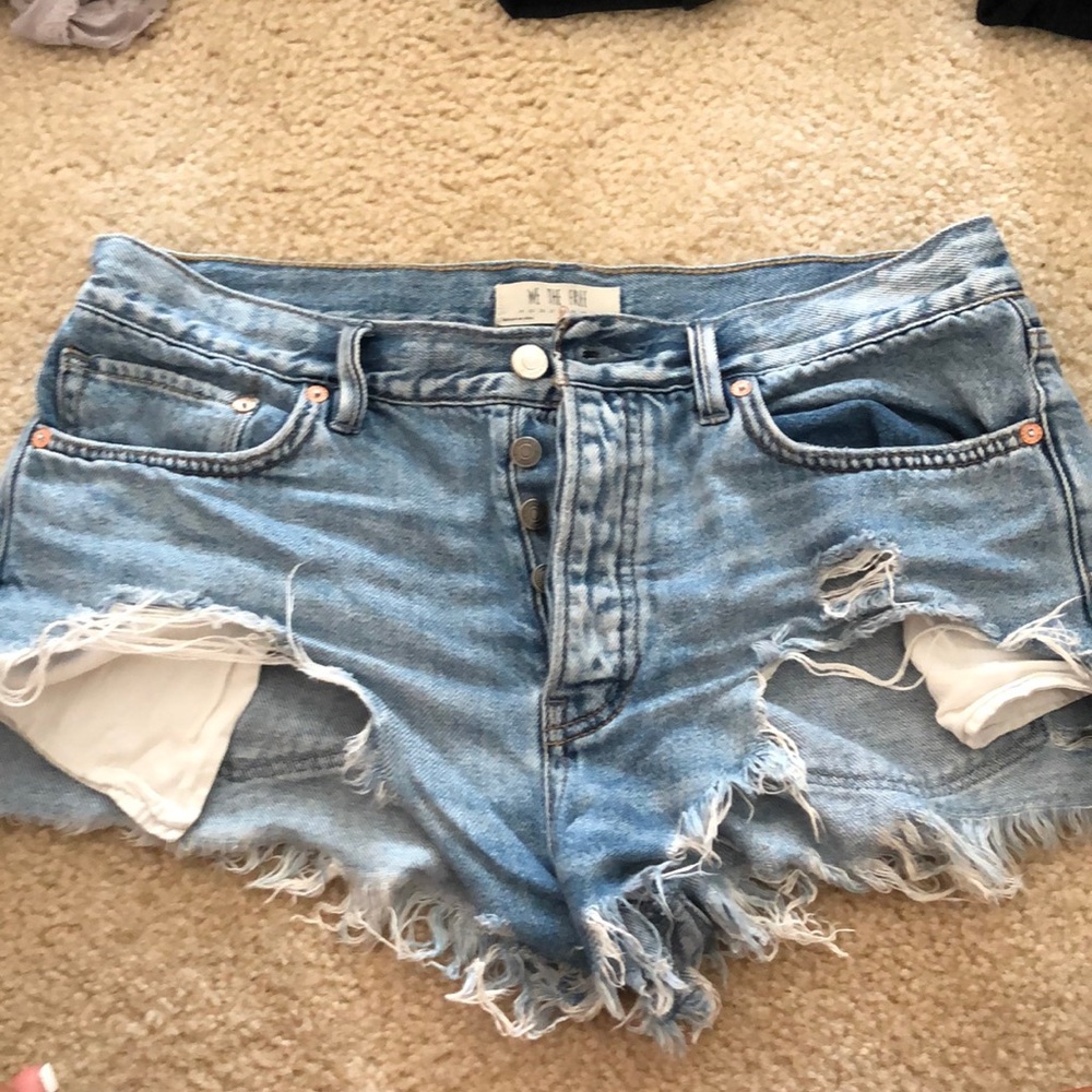 free people jean shorts